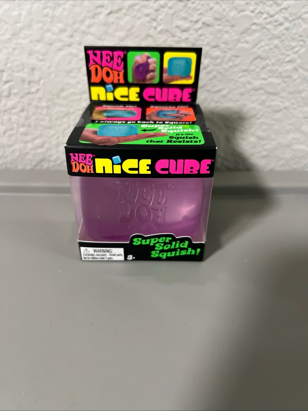 Schylling NeeDoh Nice Cube - Sensory Squeeze Toy - 2.25" Cube Purple